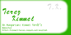 terez kimmel business card